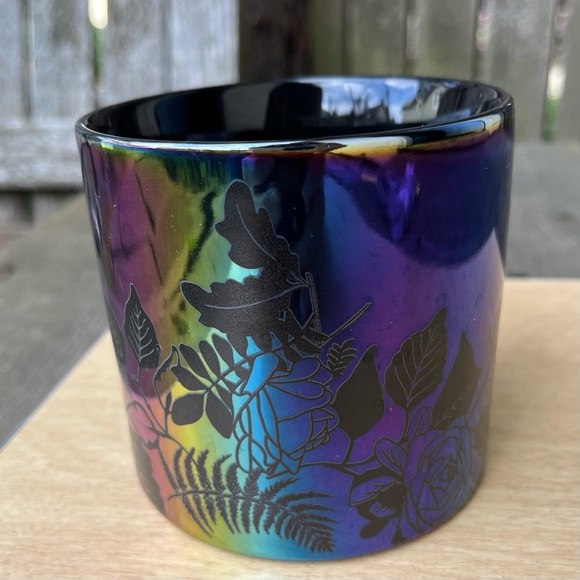 Starbucks 2020 Fall Black Iridescent Ceramic Rose 14 OZ Mug - Picture 2 of 16